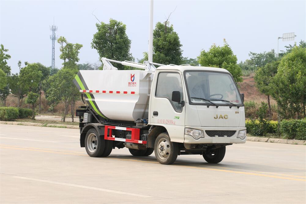 3.5方自裝卸式垃圾車(chē)-江淮小型方后掛桶自裝卸式垃圾車(chē)廠家