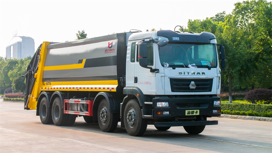 25方壓縮垃圾車(chē)-重汽汕德卡前四后八25噸壓縮式垃圾車(chē)廠(chǎng)家價(jià)格